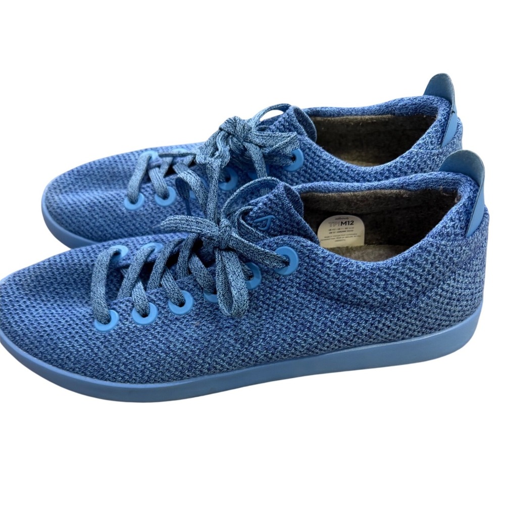 Allbirds Tree Pipers Mens 12 Blue Eucalyptus Fiber Low Top Sneakers Walking Shoe